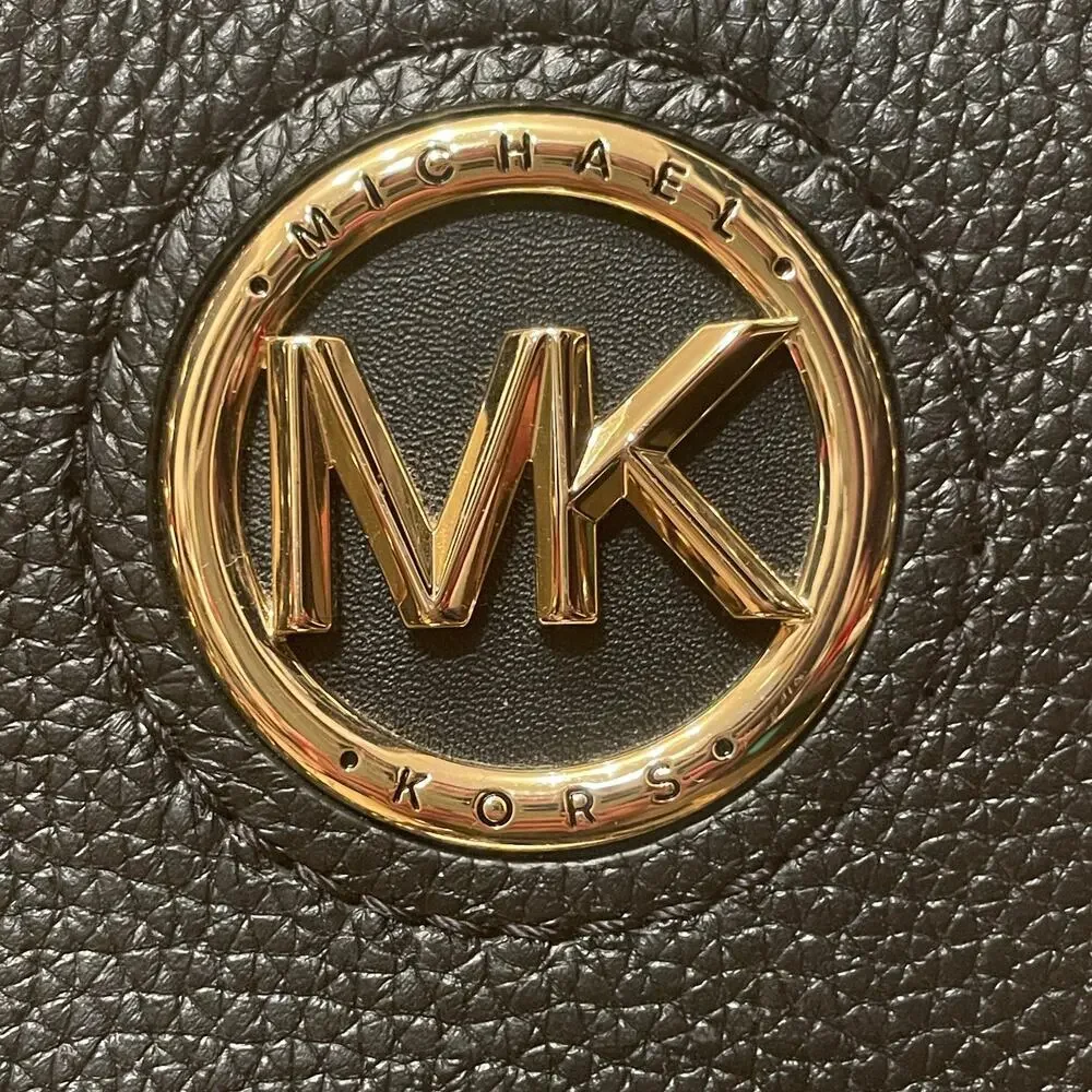 Michael Kors Samira Black Leather Crossbody Bag | Gold Chain Strap $360 NWOT - Picture 3 of 10